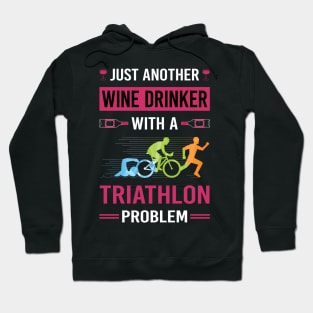 Wine Drinker Triathlon Triathlete Hoodie